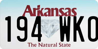 AR license plate 194WKO