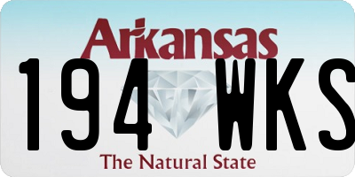 AR license plate 194WKS