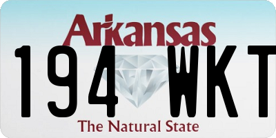 AR license plate 194WKT