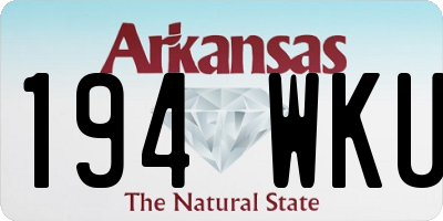AR license plate 194WKU