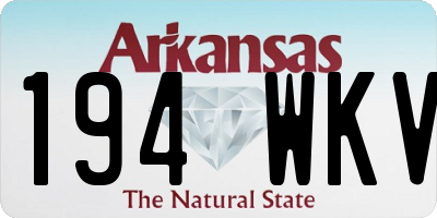AR license plate 194WKV