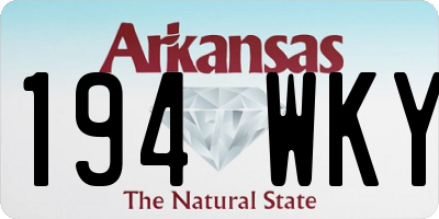 AR license plate 194WKY