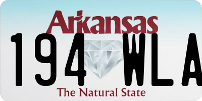 AR license plate 194WLA