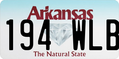AR license plate 194WLB