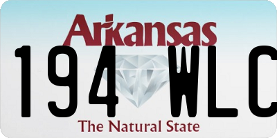 AR license plate 194WLC