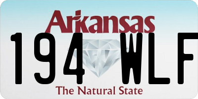 AR license plate 194WLF