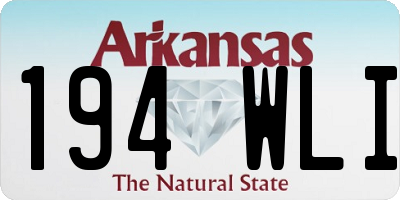 AR license plate 194WLI