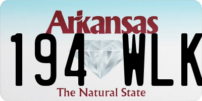 AR license plate 194WLK