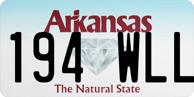AR license plate 194WLL