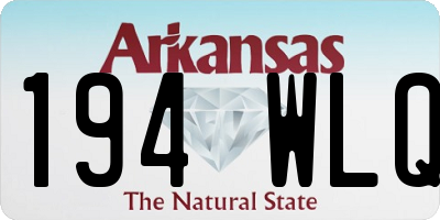 AR license plate 194WLQ