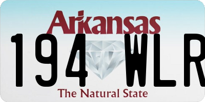 AR license plate 194WLR