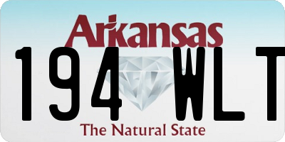 AR license plate 194WLT