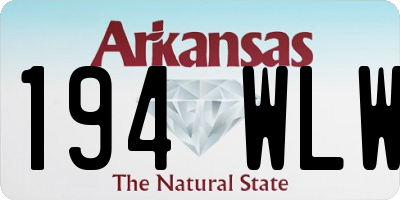 AR license plate 194WLW