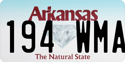 AR license plate 194WMA