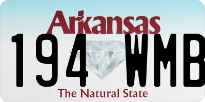 AR license plate 194WMB