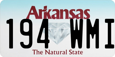 AR license plate 194WMI