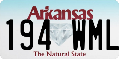 AR license plate 194WML