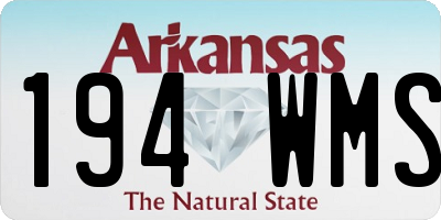 AR license plate 194WMS