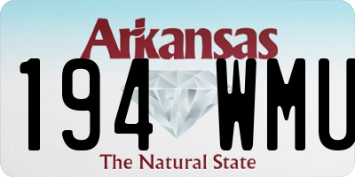 AR license plate 194WMU