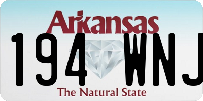AR license plate 194WNJ