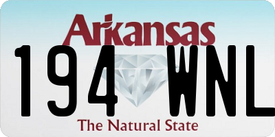 AR license plate 194WNL