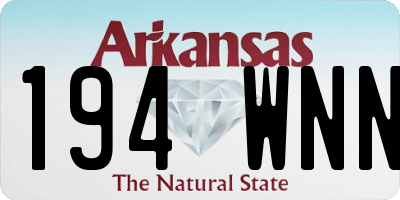 AR license plate 194WNN