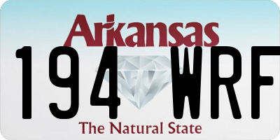 AR license plate 194WRF
