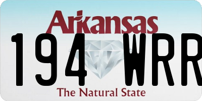 AR license plate 194WRR
