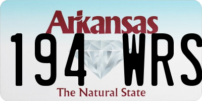 AR license plate 194WRS