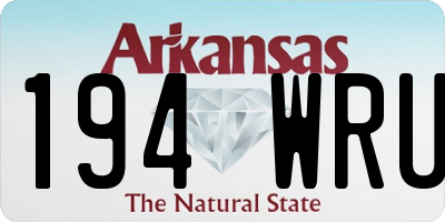 AR license plate 194WRU