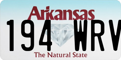 AR license plate 194WRV