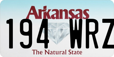 AR license plate 194WRZ