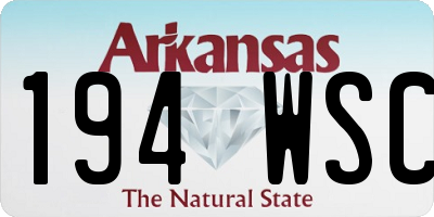 AR license plate 194WSC