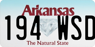 AR license plate 194WSD