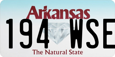 AR license plate 194WSE