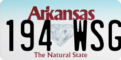 AR license plate 194WSG