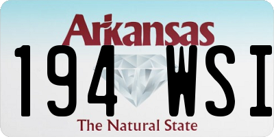 AR license plate 194WSI