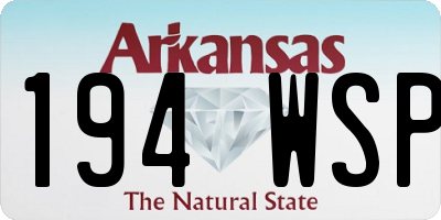 AR license plate 194WSP