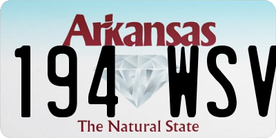 AR license plate 194WSV