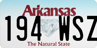 AR license plate 194WSZ