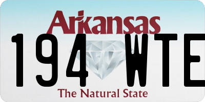 AR license plate 194WTE