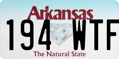 AR license plate 194WTF