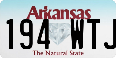 AR license plate 194WTJ