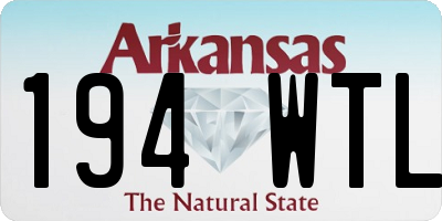 AR license plate 194WTL
