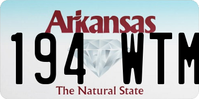 AR license plate 194WTM