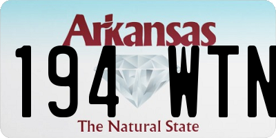 AR license plate 194WTN