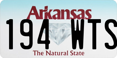 AR license plate 194WTS