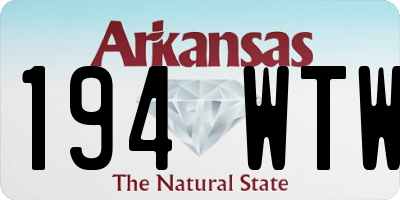 AR license plate 194WTW