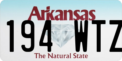 AR license plate 194WTZ