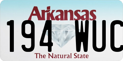 AR license plate 194WUC